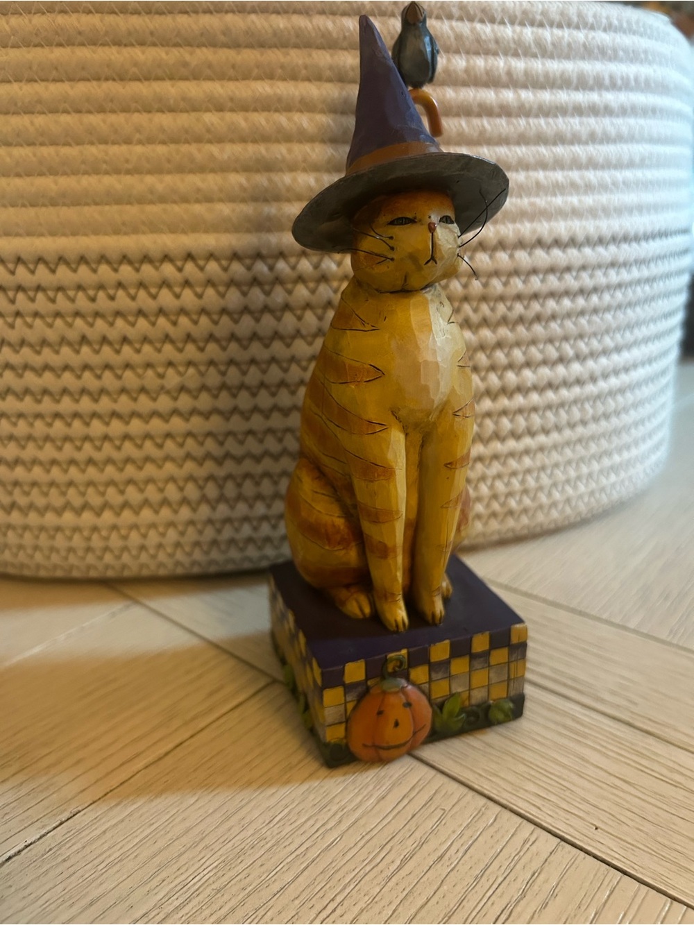 Jim Shore Heartwood Creek ‘Kitty in a Witch Hat’ Cat Figurine 2006